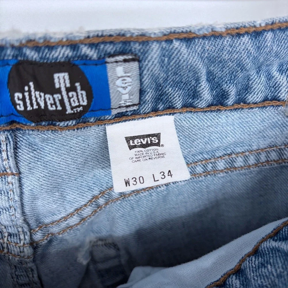 Vintage 90s Levi's Silvertab Blue‎ Jeans 30x34 Straight Slim Men's Made in USA